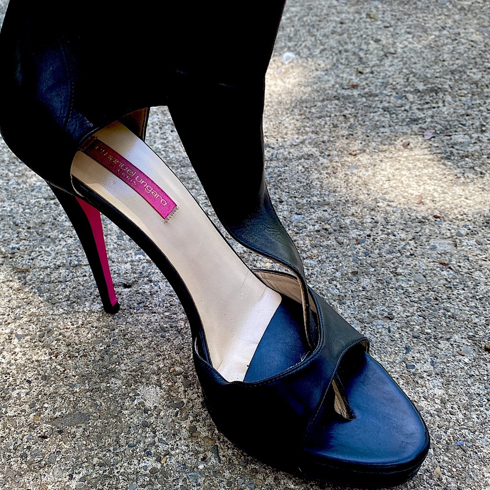 Emanuel Ungaro Open Toe Boots